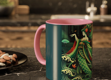 Mermaid Queen Rising from the Deep Colorful Mugs (11oz, 15oz)