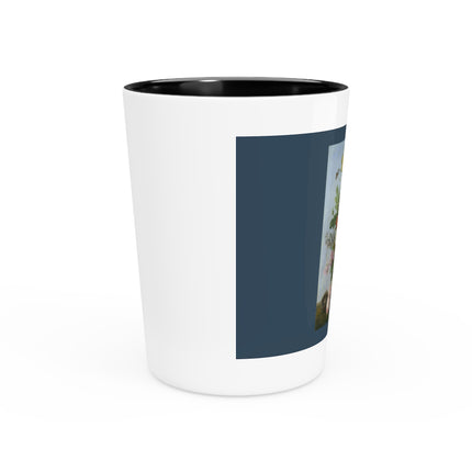 Bouquet of Flowers and a Nest by Sebastian Wegmayr Ceramic Shot Glass