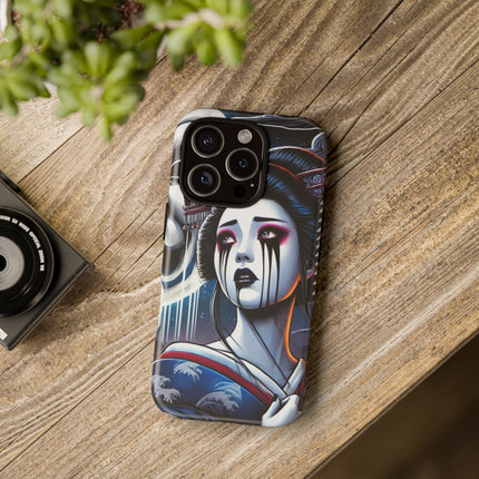 Geisha’s Black Ink Tears Phone Cases