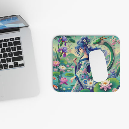 Fairy of the Koi Pond Mouse Pad – Mystical Harmony & Pond Enchantment