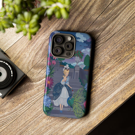 🦚🌸 The Peacock Garden Terrace Phone Case – Art Deco Floral Elegance
