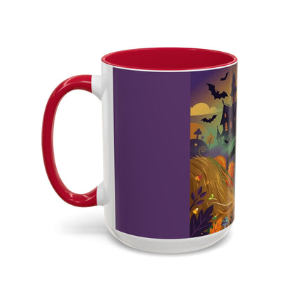 🌙🎃 The Scarecrow Of Haunted Hollow Colorful Mug – Whimsical Halloween Mystery