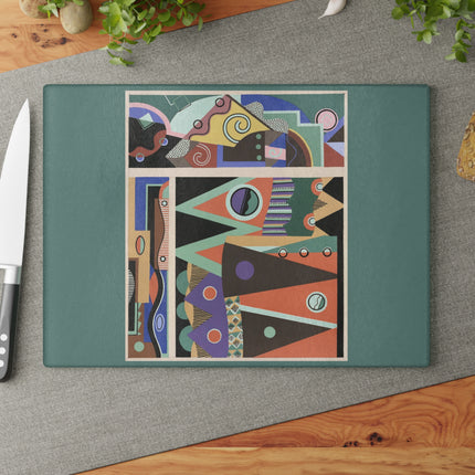 Collection decors et couleurs Pl.03 by Georges Valmiers Glass Cutting Board