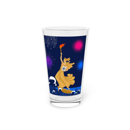 Liberty's Triumph Pint Glass – Art Deco Glory & Triumphant Spirit