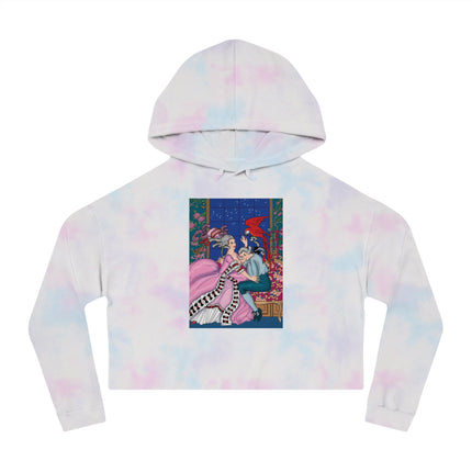 The Jealous Parrot by George Barbier Women’s Cropped Hooded Sweatshirt