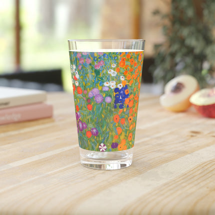 Cottage Garden by Gustav Klimt Glass, 16oz