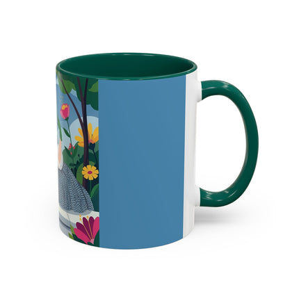 The Lady Of The Secret Garden Colorful Mugs – Art Deco Botanical Elegance