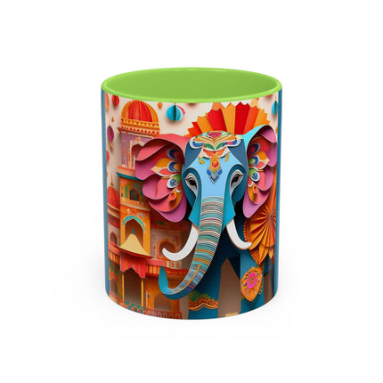 Elephant at an Autumn Festival Colorful Mugs (11oz, 15oz)