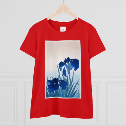 Irises by Ohara Koson Women's Midweight Cotton Tee