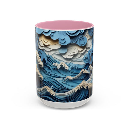 Dramatic Ocean with Crashing Waves Colorful Mugs (11oz, 15oz)