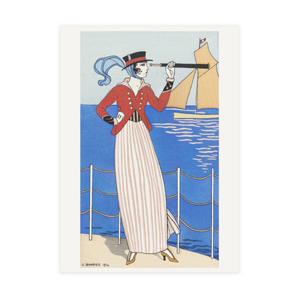 Costume de Yacht by George Barbier Postcards (Envelopes Included) – Bundles of 10, 30, or 50 Pieces