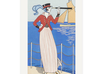 Costume de Yacht by George Barbier Postcards (Envelopes Included) – Bundles of 10, 30, or 50 Pieces