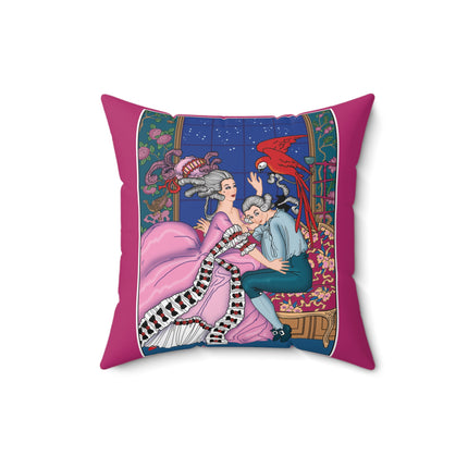 The Jealous Parrot by George Barbier Spun Polyester Square Pillow
