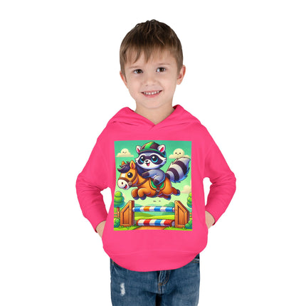 Raccoon Rider Toddler Pullover Fleece Hoodie