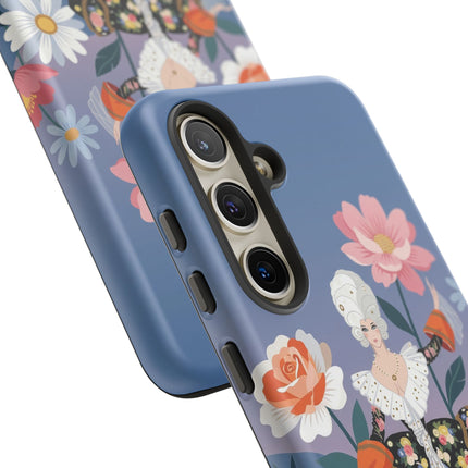 🌸🎀 The Grand Floral Promenade Phone Case – Art Deco Fashion Fantasy