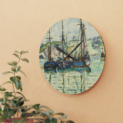 Le Trieux Paul Signac Acrylic Wall Clock, Round and Square