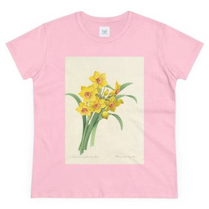 Choix des plus belles fleurs, Plate 052 by Pierre Joseph Redouté  Women's Midweight Cotton Tee
