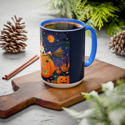 🧙‍♀️🎃 The Witch Of Pumpkin Moon Hollow Colorful Mug – Whimsical Halloween Magic