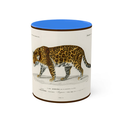 Jaguar by Charles Dessalines D' Orbigny Colorful Mugs, 11oz