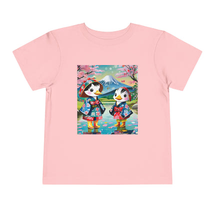 Rainy Day Ducks Toddler Short Sleeve Tee