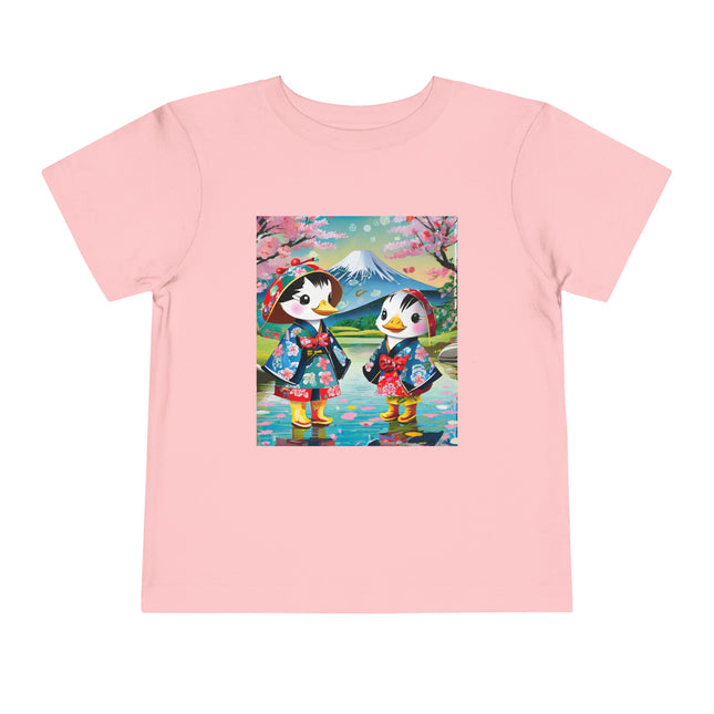 Rainy Day Ducks Toddler Short Sleeve Tee