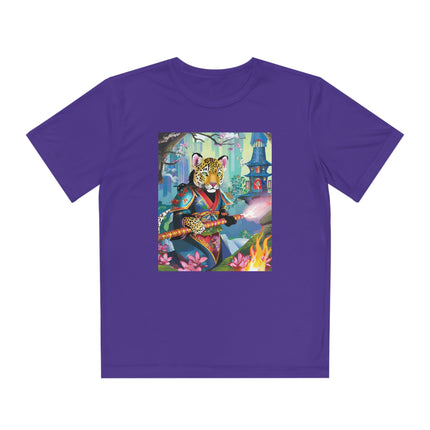 Cyberpunk Leopard Youth Competitor Tee