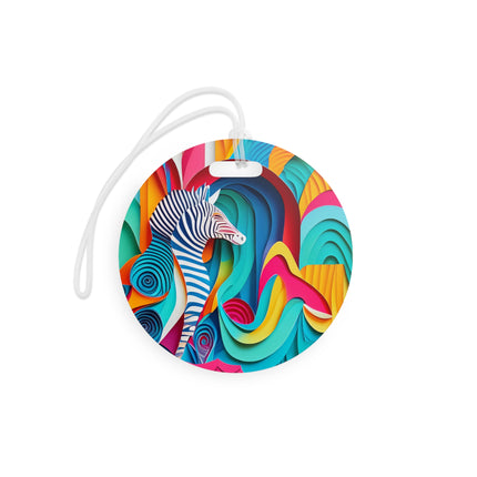 Surfing Zebra Luggage Tags