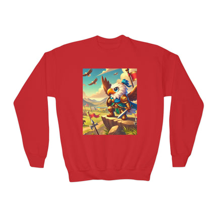 Watchful Guardian Youth Crewneck Sweatshirt – Courage, Strength & Imagination