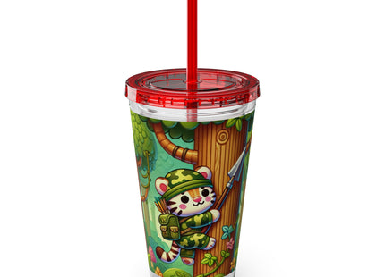 Stealthy Stripes Sunsplash Tumbler with Straw, 16oz