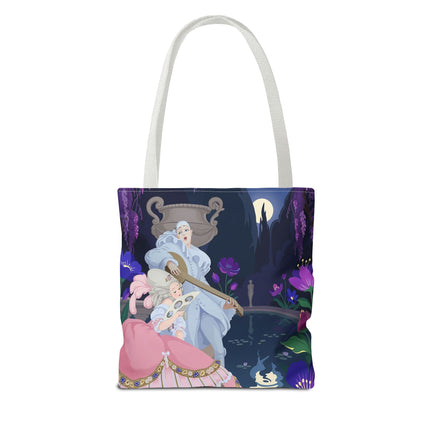 🌙🎶 The Moonlit Garden Serenade Tote Bag – Art Deco Musical Fantasy