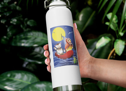 Embarking on a Moonlit Journey Copper Vacuum Insulated Bottle, 22oz
