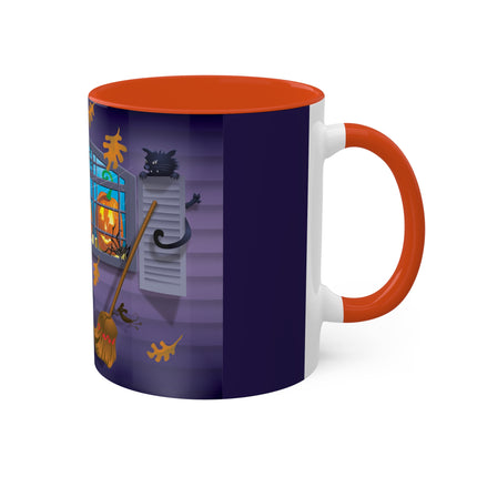 Whimsical Halloween Mischief Colorful Mugs, 11oz