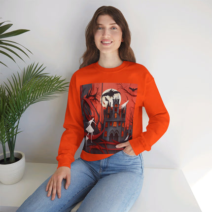 Halloween Night Scene Unisex Heavy Blend™ Crewneck Sweatshirt