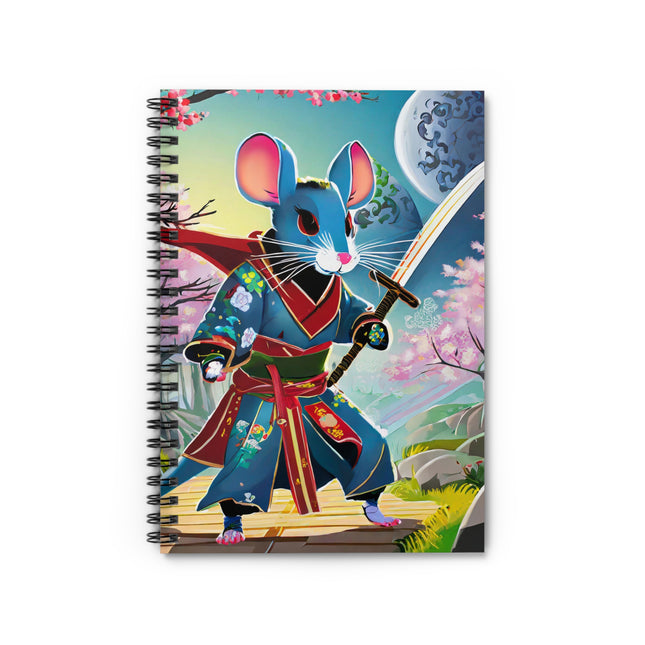 Cyber Samurai Rat Spiral Notebook - Ruled Line