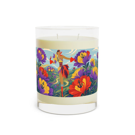 ⚓🎭 The Nautical Flower Garden Dancer Scented Candle – Art Deco Floral Whimsy