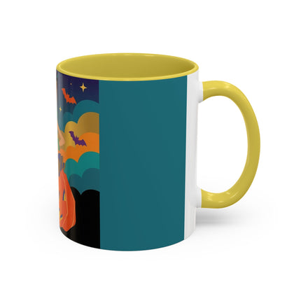 🌙🎃 The Witch Of Crescent Moon Pumpkin Colorful Mug – Colorful Halloween Charm