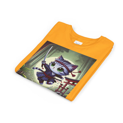 Moonlit Samurai Kitty Youth Short Sleeve Tee