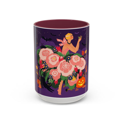 🌹🎃 The Lady Of The Haunted Rose Garden Colorful Mug – Romantic Halloween Charm