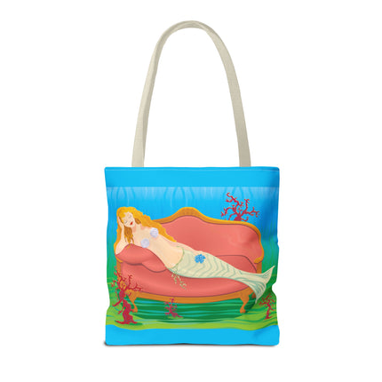 A Mermaid's Peaceful Refuge Tote Bag (AOP)