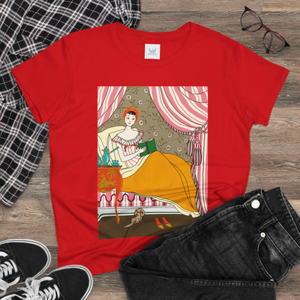 A Moment of Elegance and Comfort Women's Midweight Cotton Tee