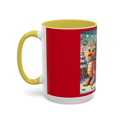 Playful Dragon's Christmas Colorful Mugs (11oz, 15oz)