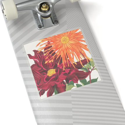 Dahlia Flower by Tanigami Kônan Kiss-Cut Stickers (4 Sizes)