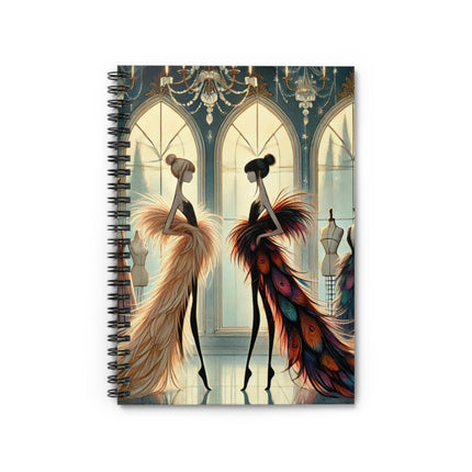 Couture & Wings Spiral Notebook - Ruled Line