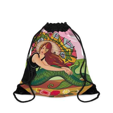 Siren Serenade by Carlo Chiostri Drawstring Bag
