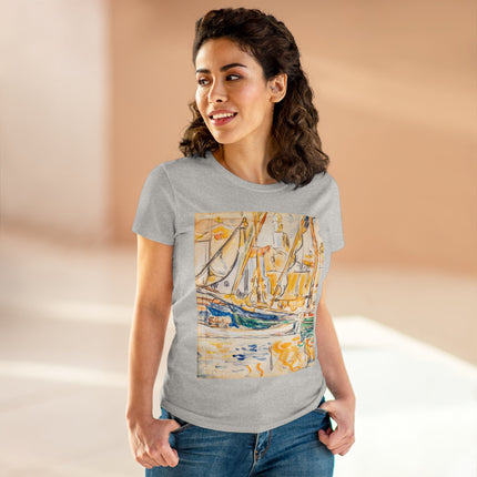 Saint-Tropez by Paul Signac Women's Midweight Cotton Tee