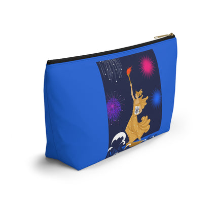 Liberty's Triumph Cosmetic Bag – Art Deco Victory & Golden Grandeur