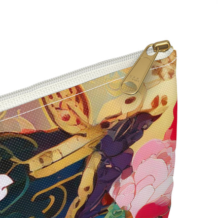 Ethereal Irises Accessory Pouch – Klimt-Inspired Art Nouveau Floral Design