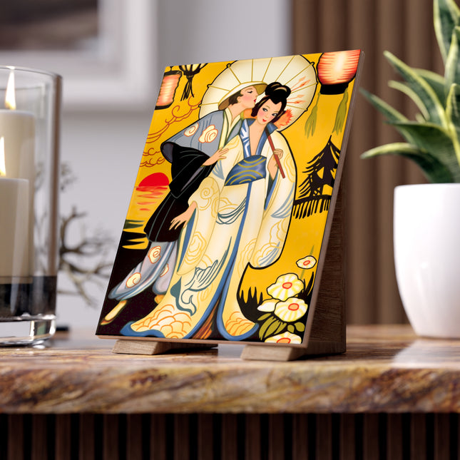 Golden Embrace Ceramic Tile