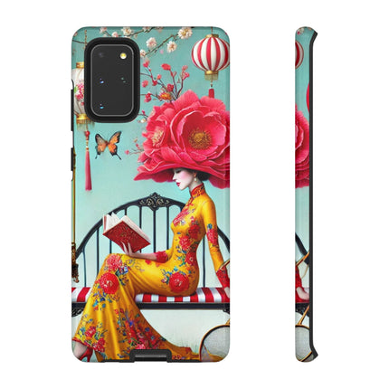 Reading In A Painted Garden Phone Cases