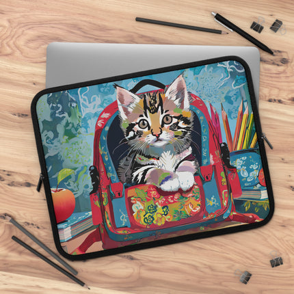 Whiskered Wanderings Laptop Sleeve